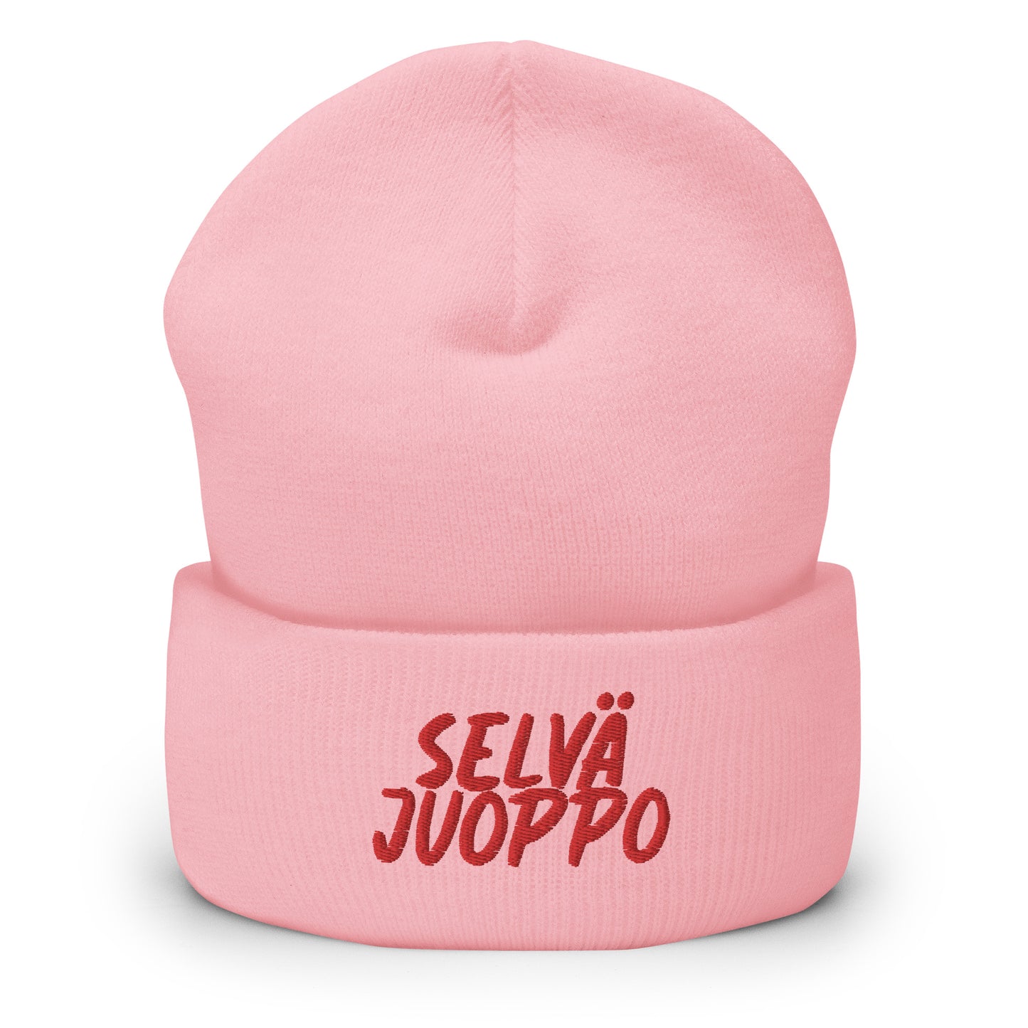 Meemirottan ruskea pipo, jossa punaisella kirjailtu teksti "SELVÄ JUOPPO", täydellinen lahjaidea meemivaatteita arvostaville ja huumorintajuisille.