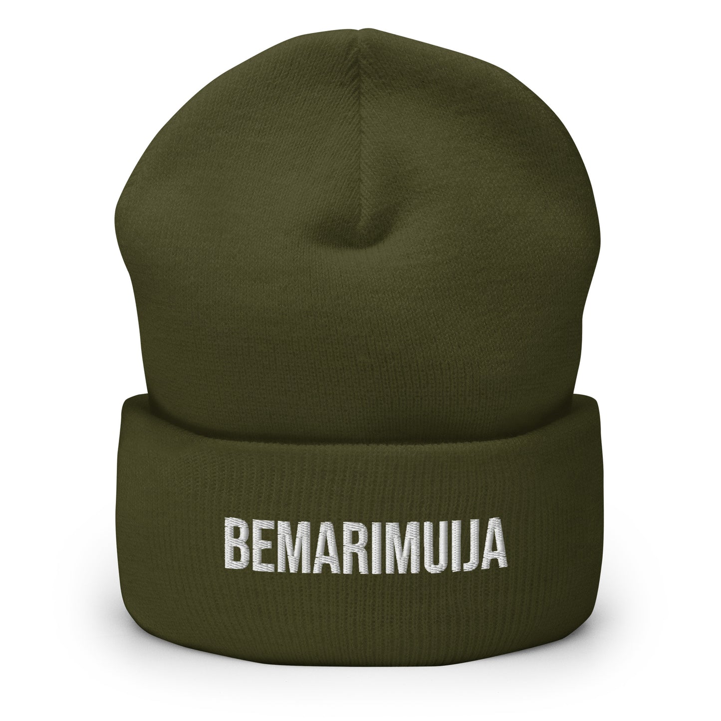 Meemirotta hauska pipo, vihreä malli joka on varustettu BEMARIMUJA-tekstillä