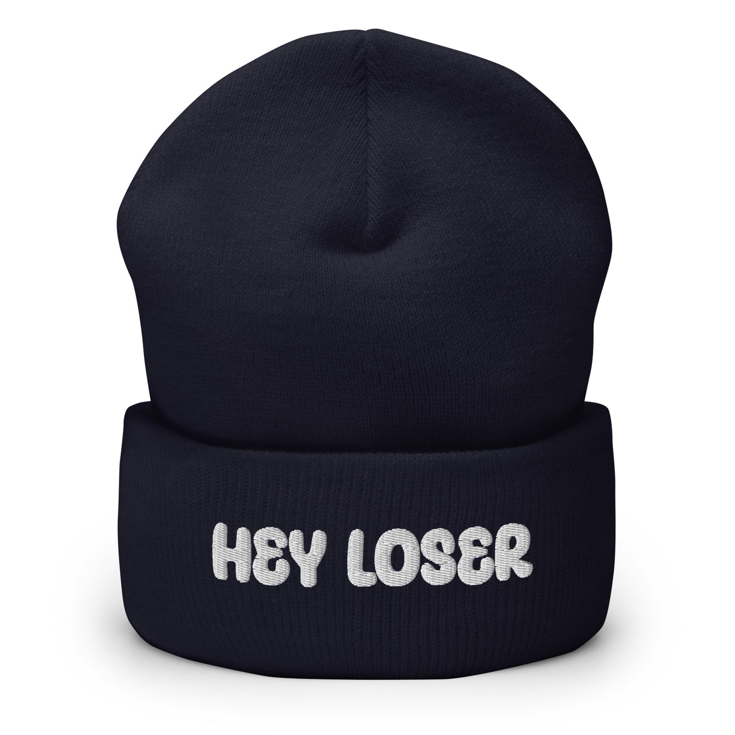 Meemirotta hauska pipo tekstillä 'HEY LOSER' tumma laivastonsininen väri