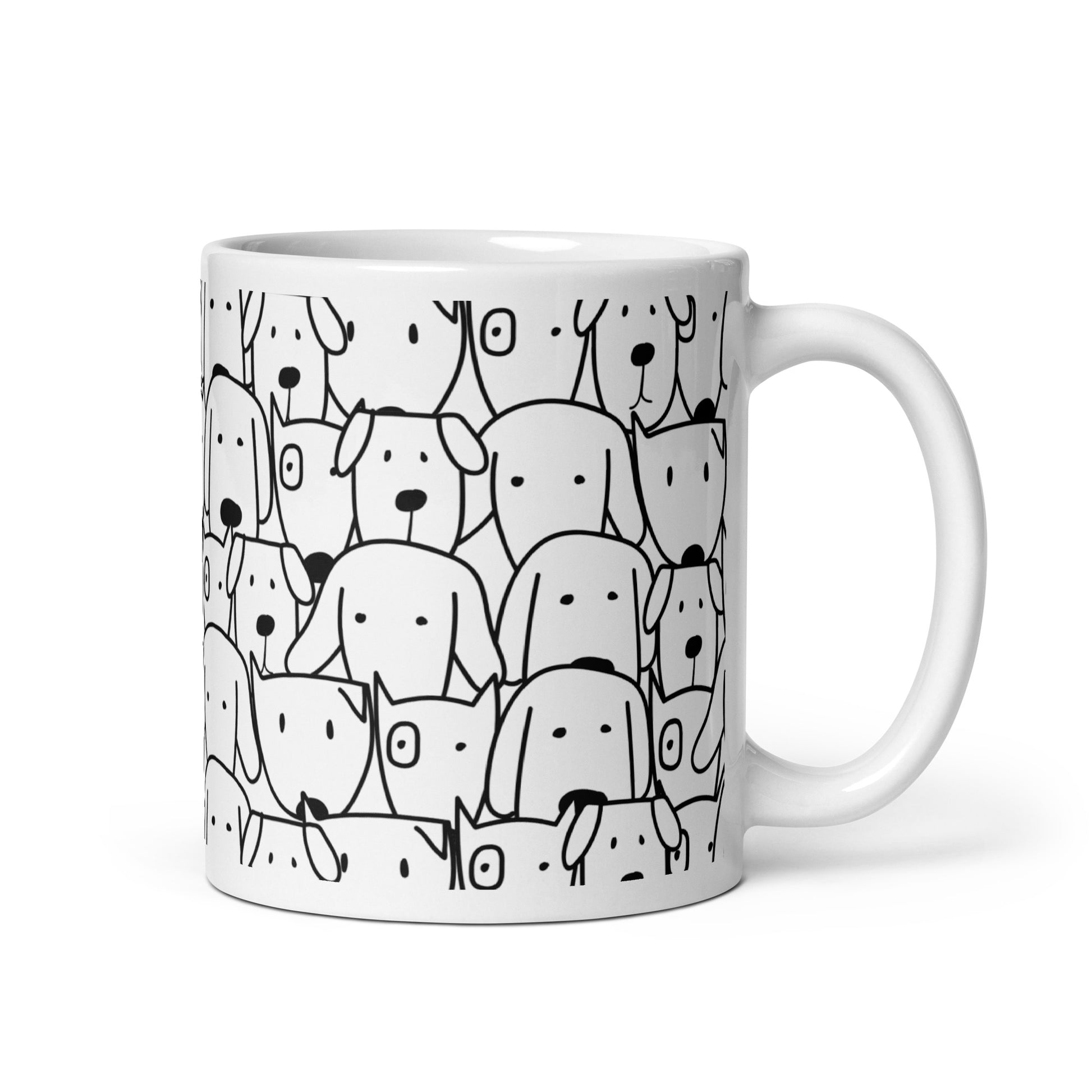 Meemirotta koira muki mustavalkoisella koirakuviolla, täydellinen lahja koirien ystäville