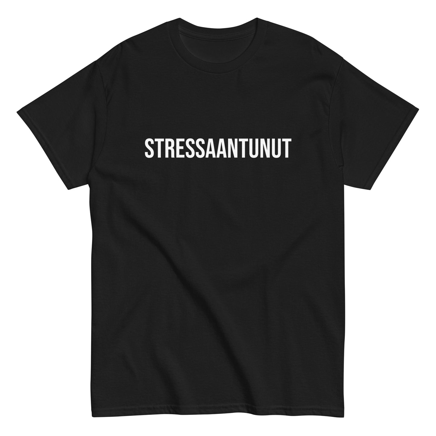 Tässä hauskat payattien joukossa erottuvan Meemirottan "Stressantunut T-Paita" rinnassa on sana "STRESSAANTUNUT" silmiinpistävän valkoisin kirjaimin. Se on ihanteellinen niille, jotka arvostavat meemivaatteita, joissa huumori ja tyyli yhdistyvät saumattomasti.