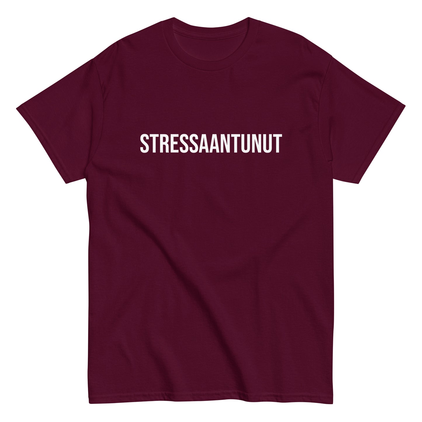 Tässä hauskat payattien joukossa erottuvan Meemirottan "Stressantunut T-Paita" rinnassa on sana "STRESSAANTUNUT" silmiinpistävän valkoisin kirjaimin. Se on ihanteellinen niille, jotka arvostavat meemivaatteita, joissa huumori ja tyyli yhdistyvät saumattomasti.