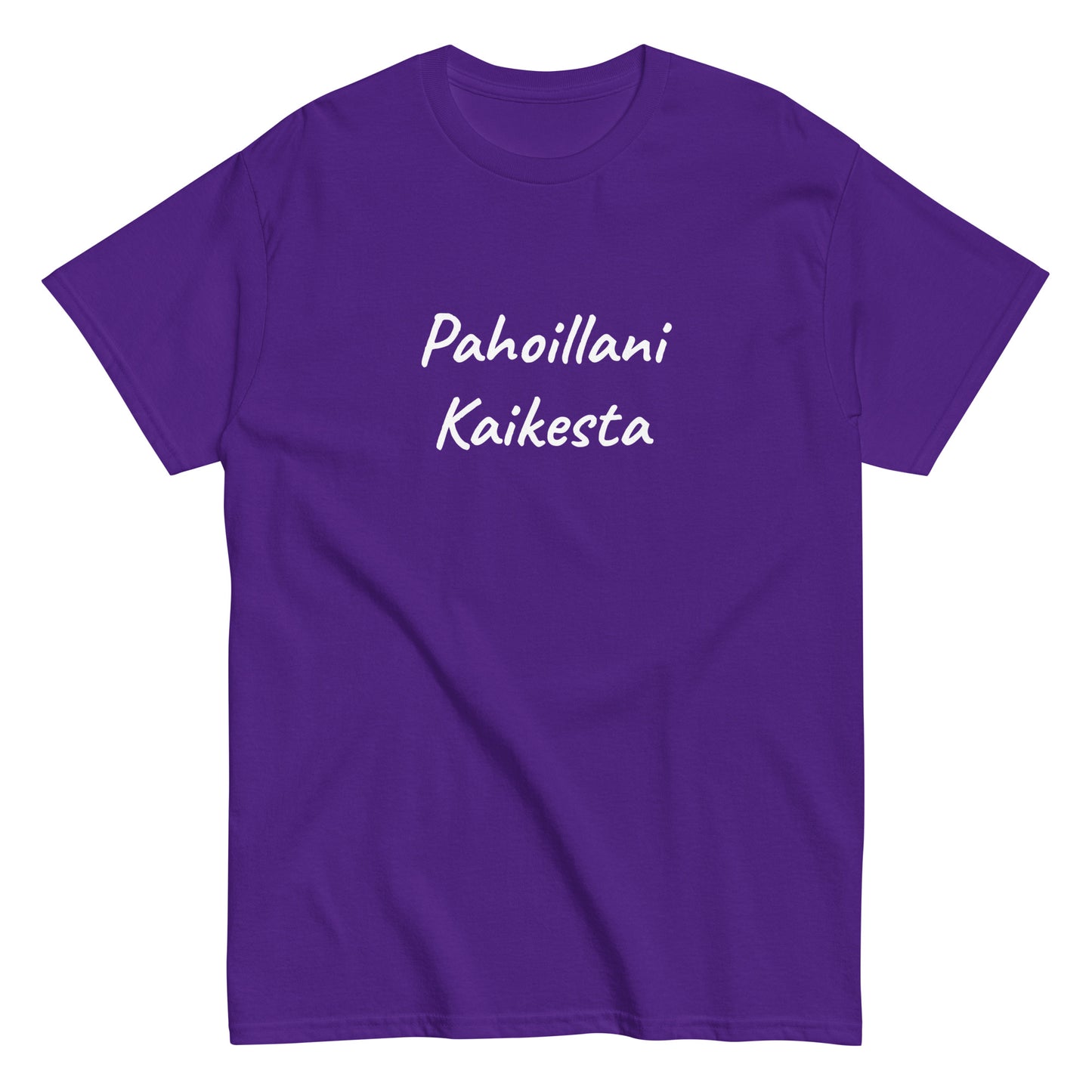 Meemirottan laivastonsininen T-paita, jossa valkoinen suomenkielinen teksti, jossa lukee "Pahoillani Kaikesta" eli "Anteeksi kaikesta", täydellinen hauskat vaatteet ystäville.