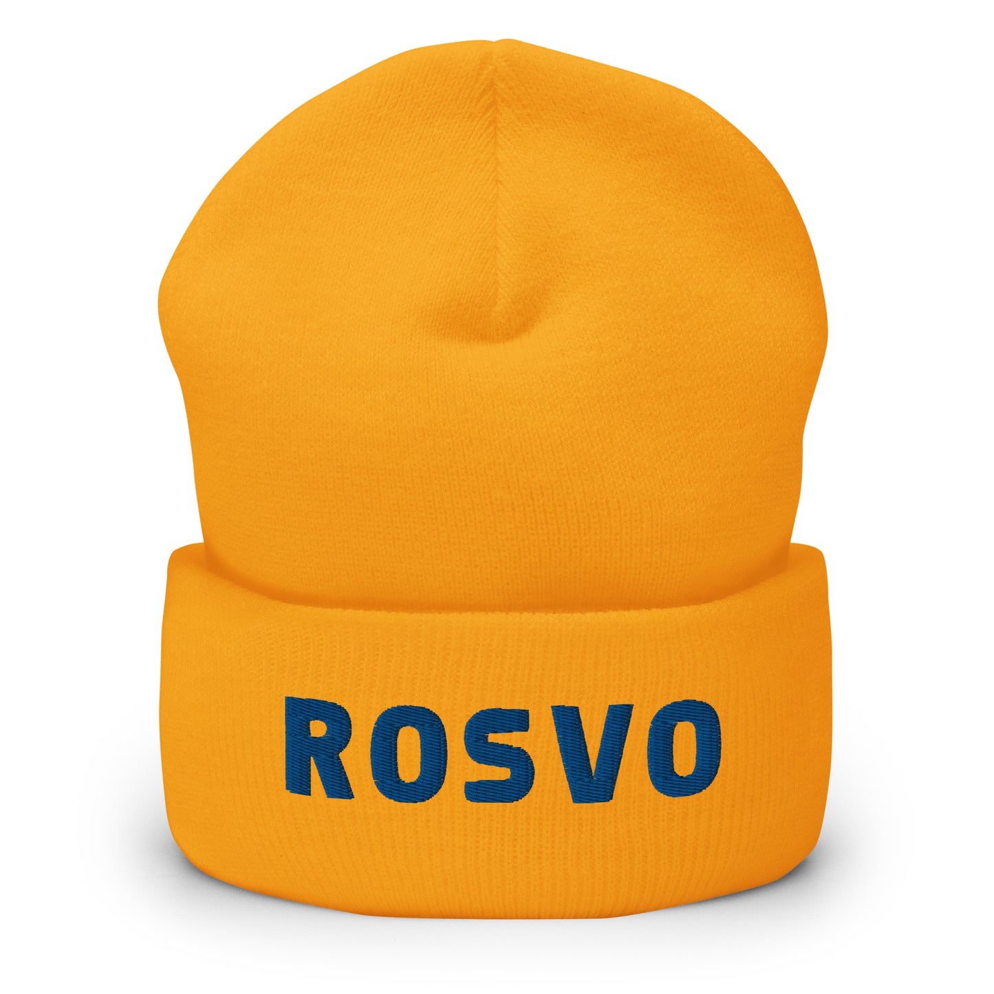 Hymyilevä partainen mies käyttää Meemirottan harmaata Rosvo Pipo -pipoa, jossa on sinisillä kirjaimilla "ROSV", joka on ihanteellinen ainutlaatuisia lahjaideavaihtoehtoja etsiville. Hänellä on myös valkoinen collegepaita ja hän seisoo valkoista tiiliseinää vasten.