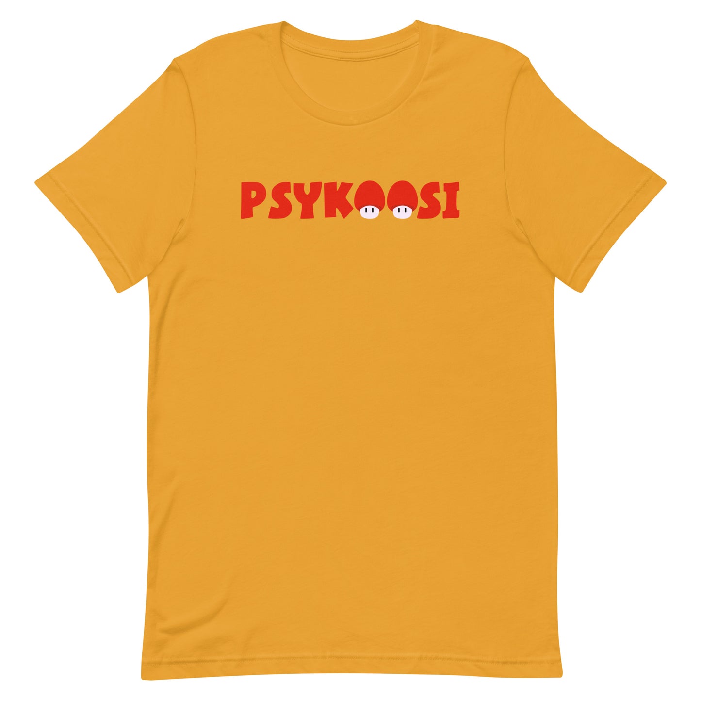 Meemirottan Vihreä Psykoosi T-Paitassa on lihavoitu punainen "PSYKOOSI"-kirjoitus rinnassa, ja kaksi sarjakuvasilmää muodostavat taitavasti keskimmäiset "O"-kirjaimet lisäten leikkisää ilmettä. Tämä hauskat payat -valinta on myös erinomainen lahjaidea kaikille ainutlaatuisia tyylejä arvostaville.