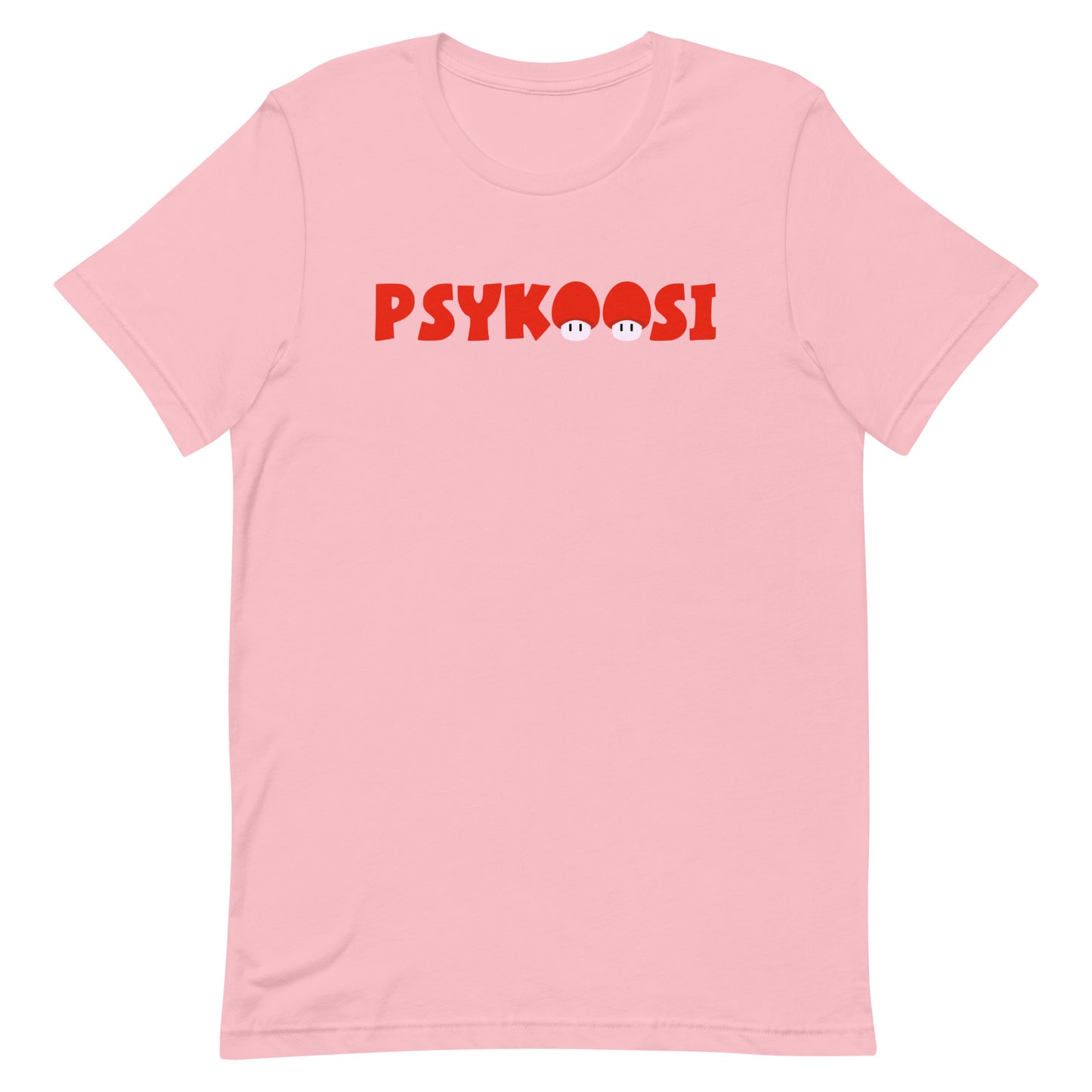 Meemirottan Vihreä Psykoosi T-Paitassa on lihavoitu punainen "PSYKOOSI"-kirjoitus rinnassa, ja kaksi sarjakuvasilmää muodostavat taitavasti keskimmäiset "O"-kirjaimet lisäten leikkisää ilmettä. Tämä hauskat payat -valinta on myös erinomainen lahjaidea kaikille ainutlaatuisia tyylejä arvostaville.