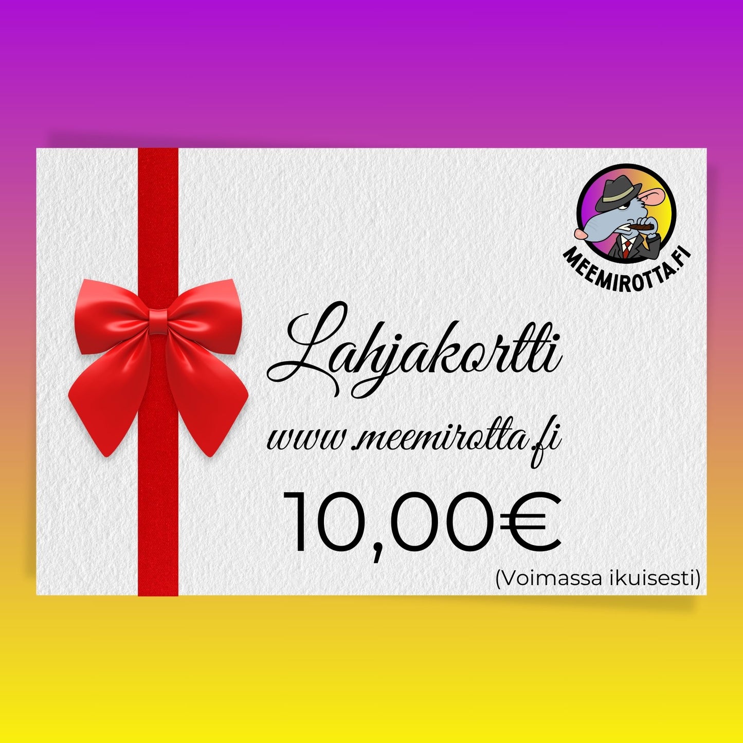 Lahjakortti Meemirottaan