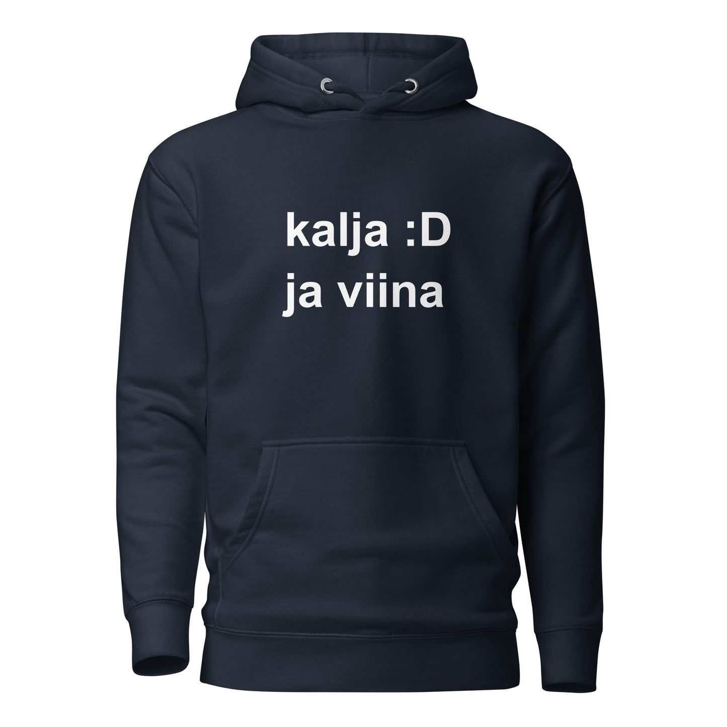 Hauska huppari tekstillä kalja :D ja viina mukavassa tummansinisessä värissä