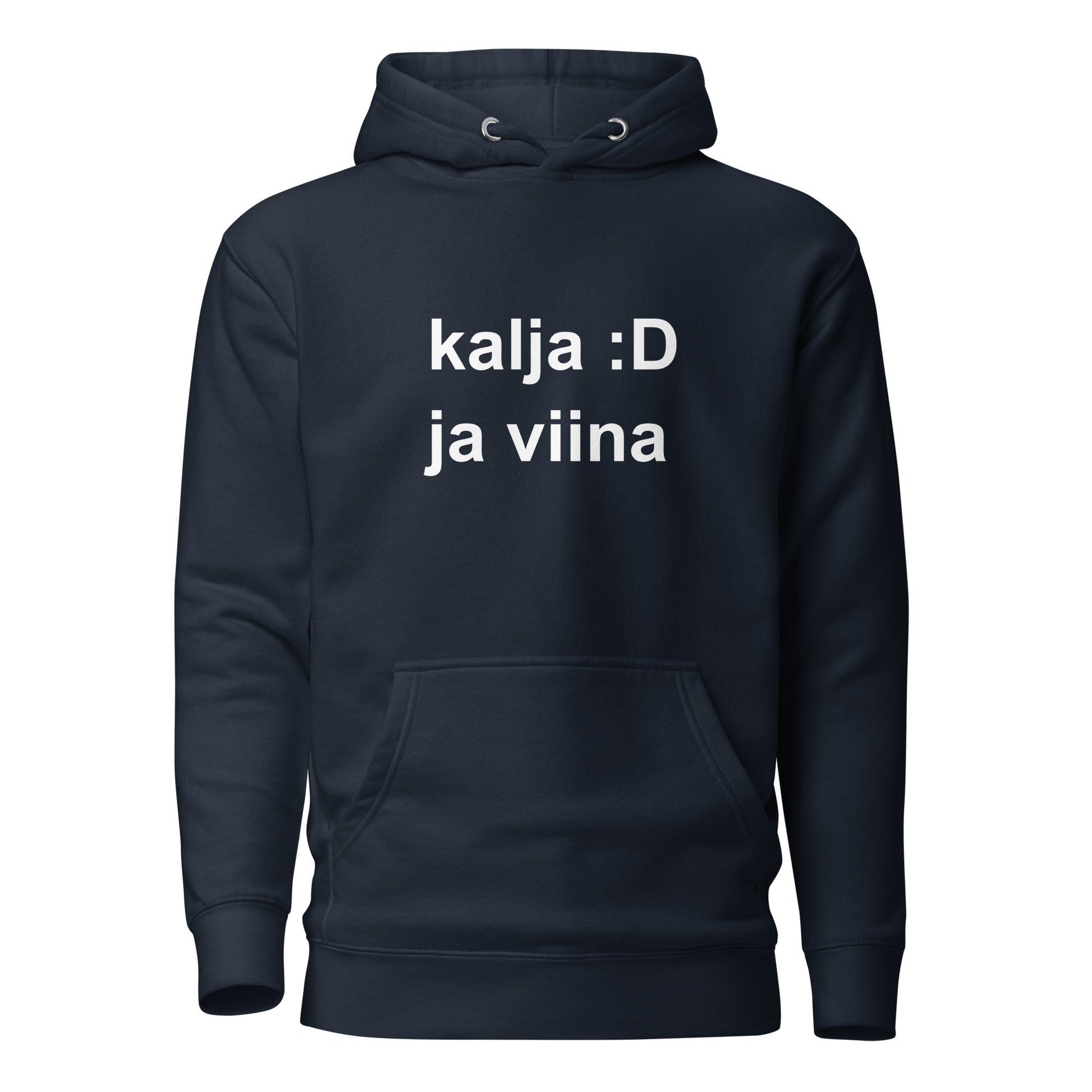 Hauska huppari tekstillä kalja :D ja viina mukavassa tummansinisessä värissä