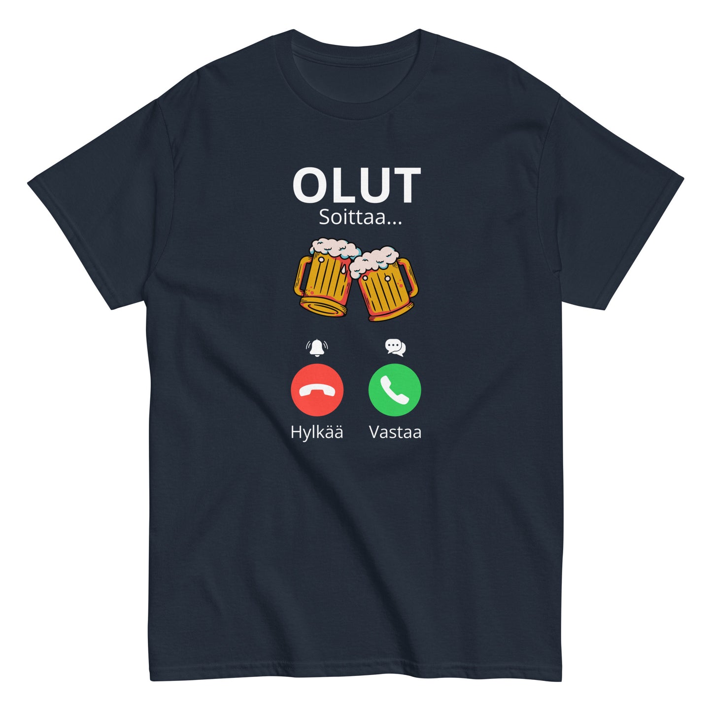 Hauska olut t-paita, jossa oluthanat ja puhelinsymbolit, täydellinen hauskoille hetkilöille