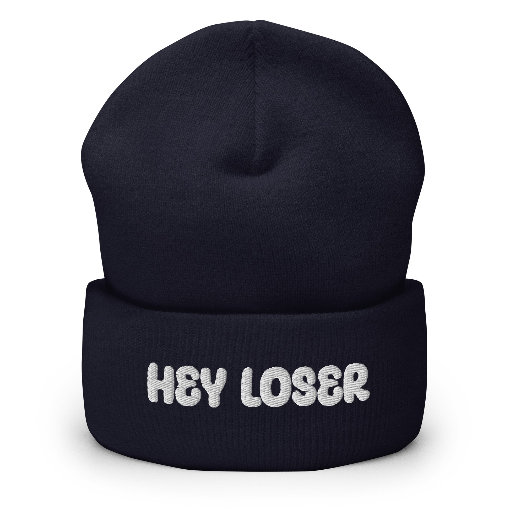 Meemirotta hauska pipo tekstillä 'HEY LOSER' tumma laivastonsininen väri
