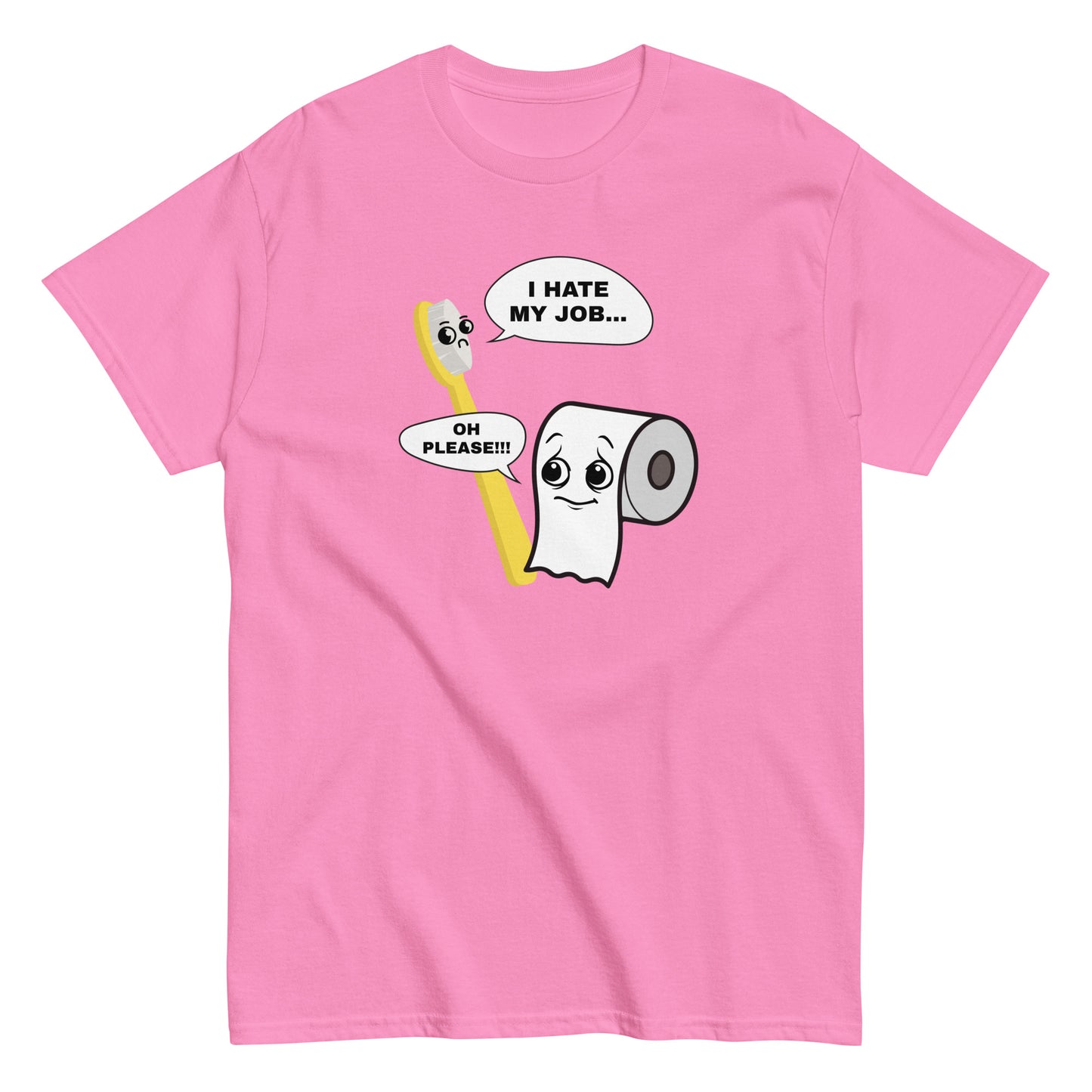 Hauska t-paita lahjaksi, vaaleanpunainen t-paita hauskoilla kuvilla ja sanoin