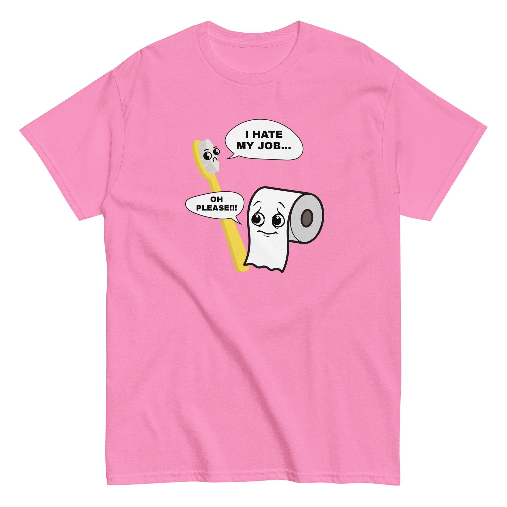 Hauska t-paita lahjaksi, vaaleanpunainen t-paita hauskoilla kuvilla ja sanoin