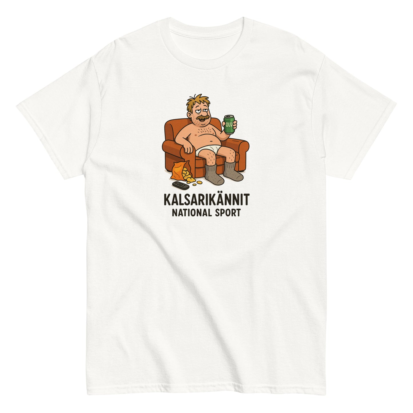 Meemirotan miesten paita Kalsarikännipainatuksella ja hauska design