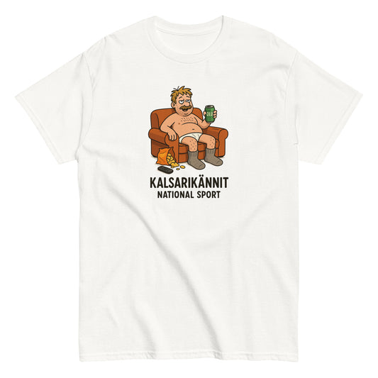 Meemirotan miesten paita Kalsarikännipainatuksella ja hauska design
