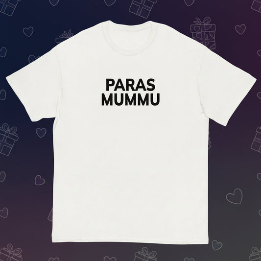 Valkoinen T-paita, jossa on teksti Paras Mummu, täydellinen mummulle lahjaksi