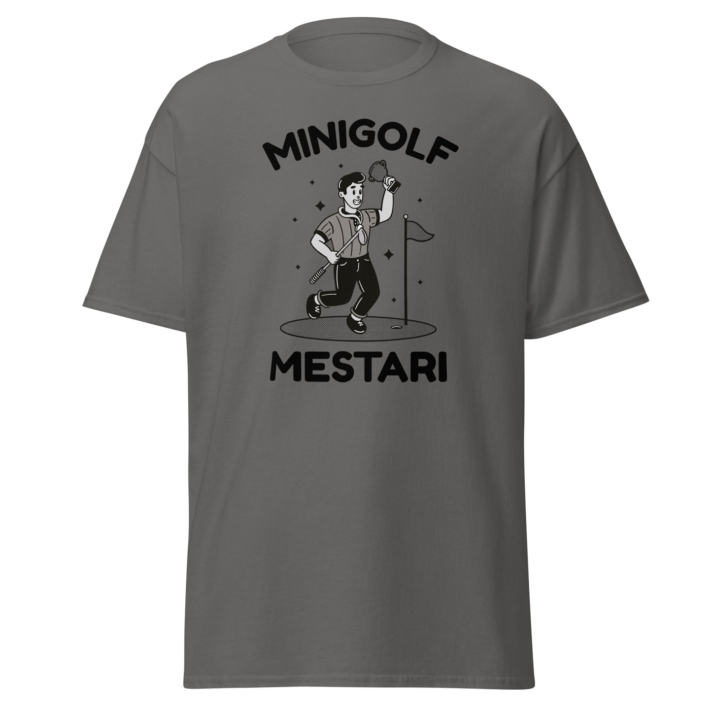 Harmaa Meemirotta T-Paita Minigolf Mestari - hyvä lahjaidea aktiivisille pelaajille