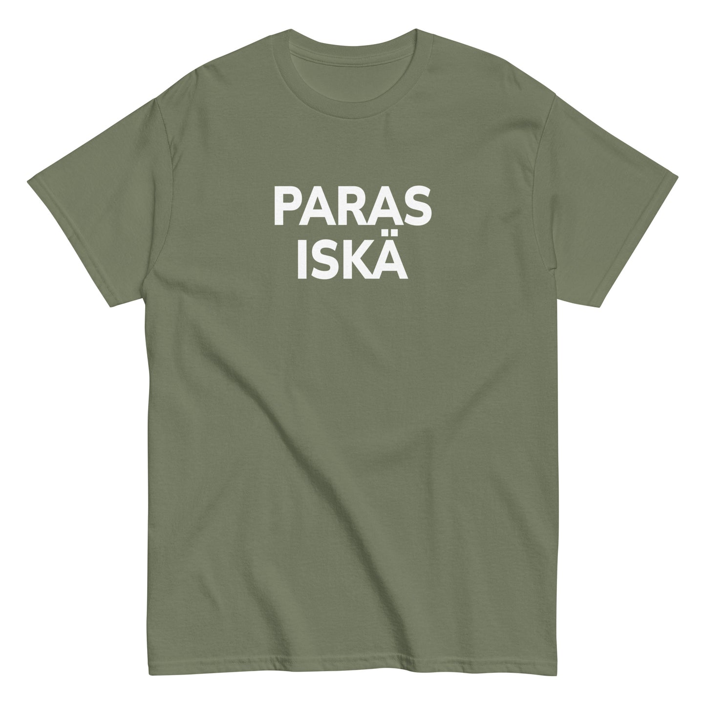 Meemirotta paras iskä t-paita vihreällä värillä ja valkoisella tekstillä