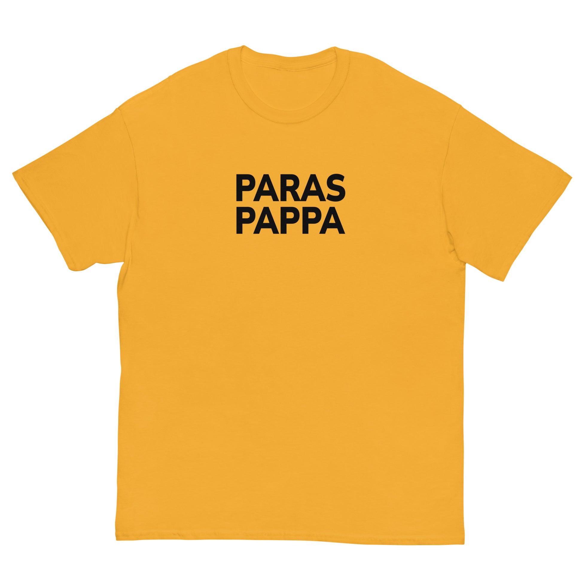 Meemirotta paras pappa t-paita kirkkaan keltaisena mustalla tekstillä