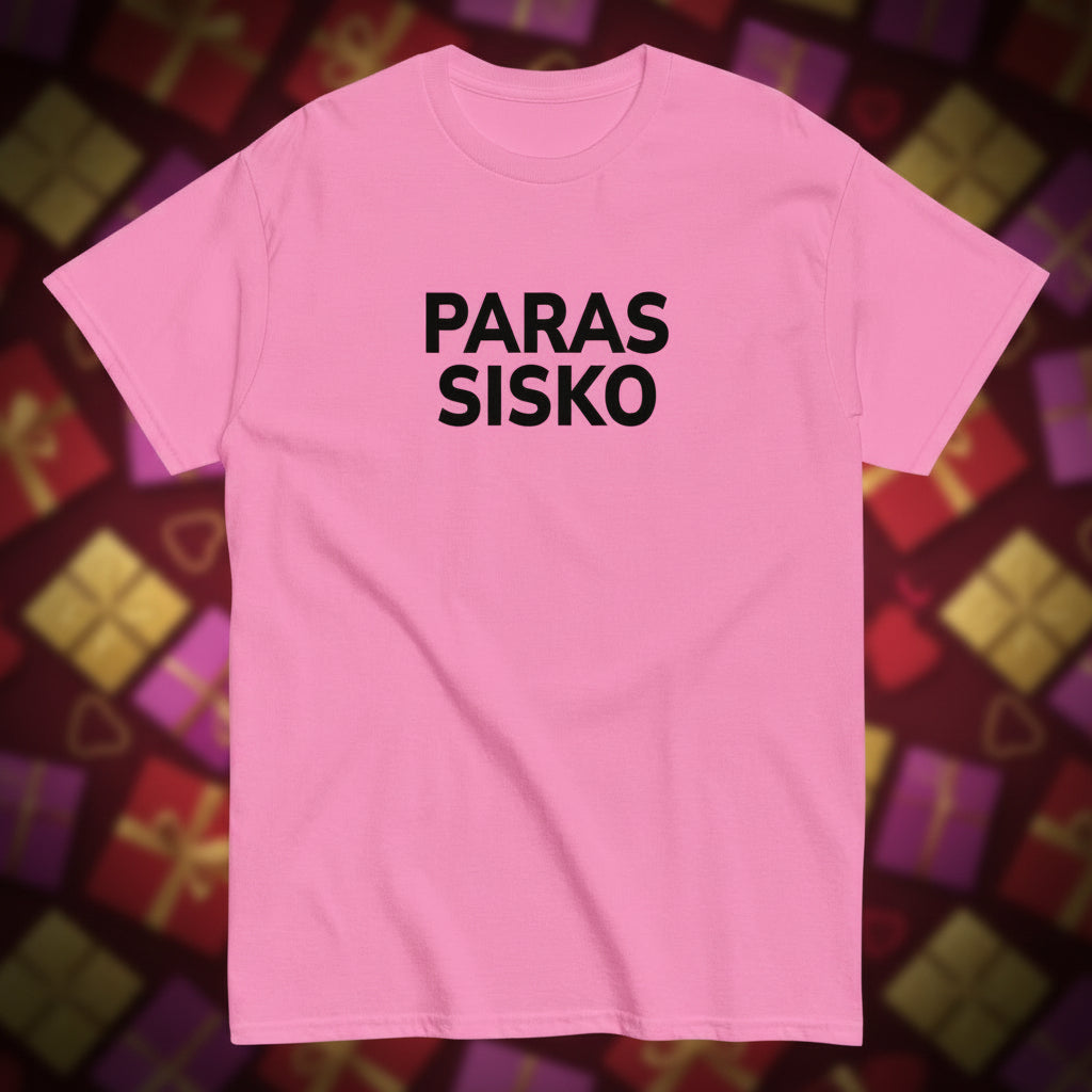 Vaaleanpunainen paras sisko t-paita mustalla tekstillä, täydellinen lahja siskolle.