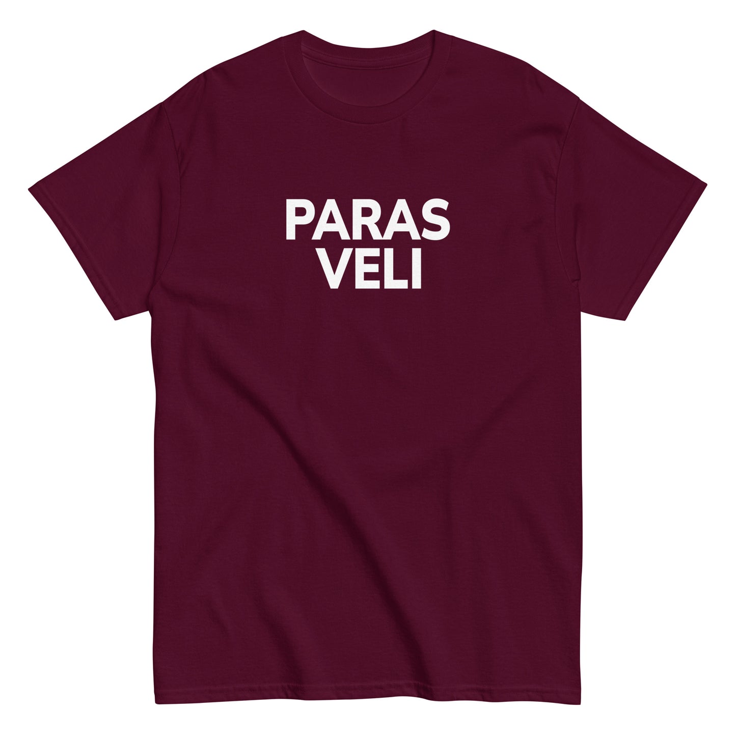 Burgundinpunainen paras veli t-paita Meemirotalta, jossa on suurikokoinen valkoinen teksti