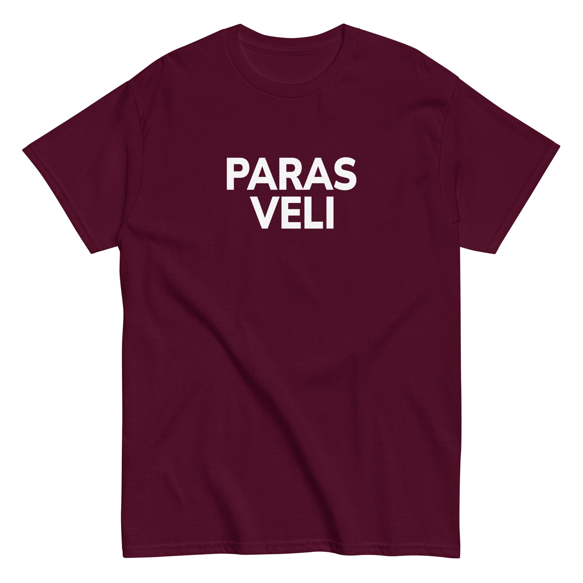 Burgundinpunainen paras veli t-paita Meemirotalta, jossa on suurikokoinen valkoinen teksti