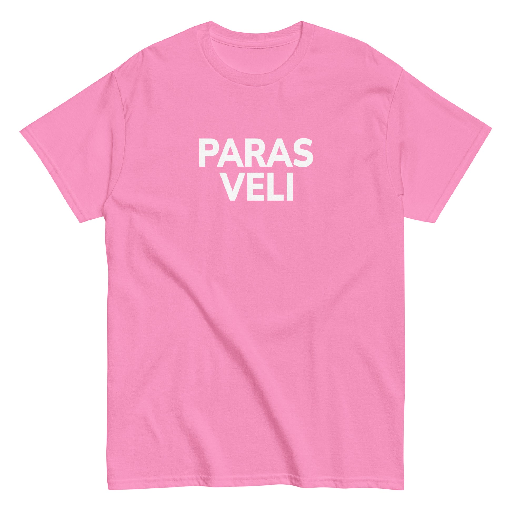 Vaaleanpunainen paras veli t-paita, jossa valkoinen teksti, mukava ja tyylikäs malli.