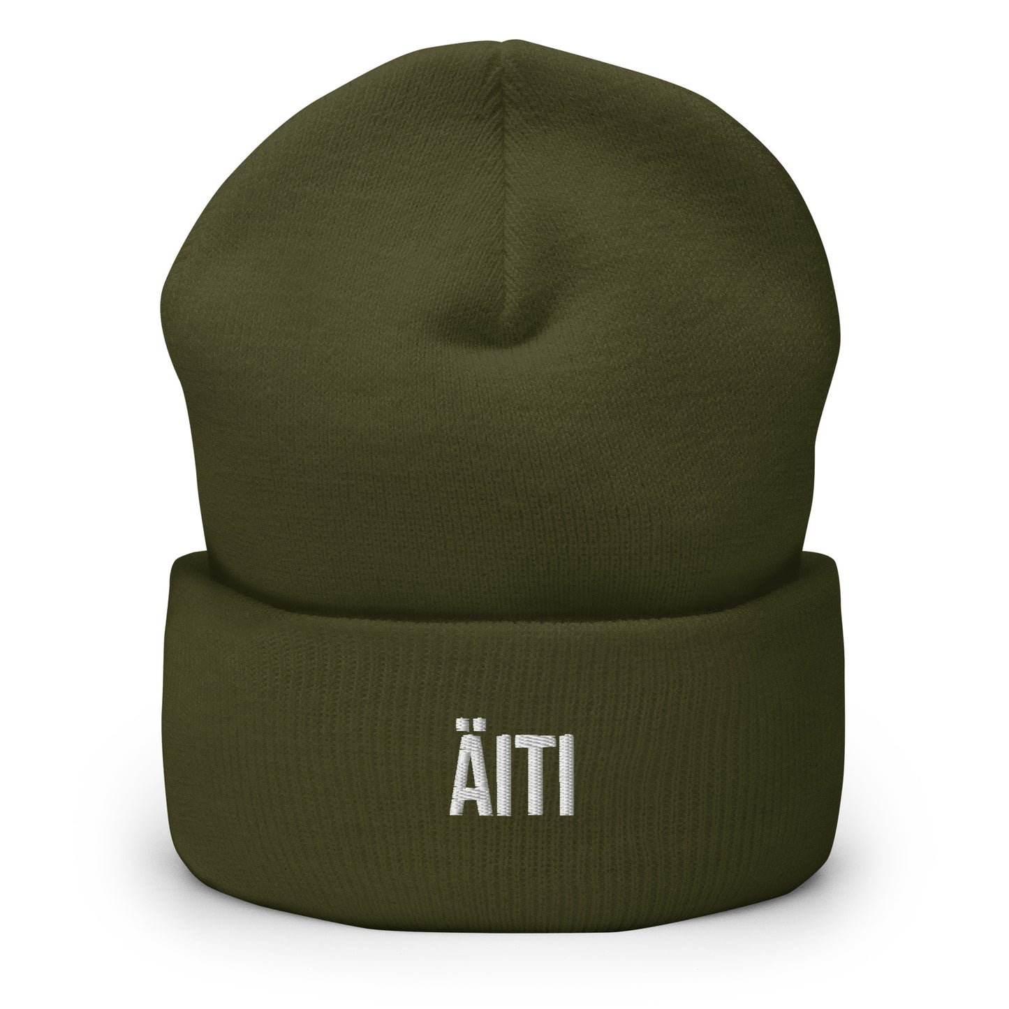Meemirotta ÄITI-teksti vihreä pipo lahjaksi äideille talviseen säähän