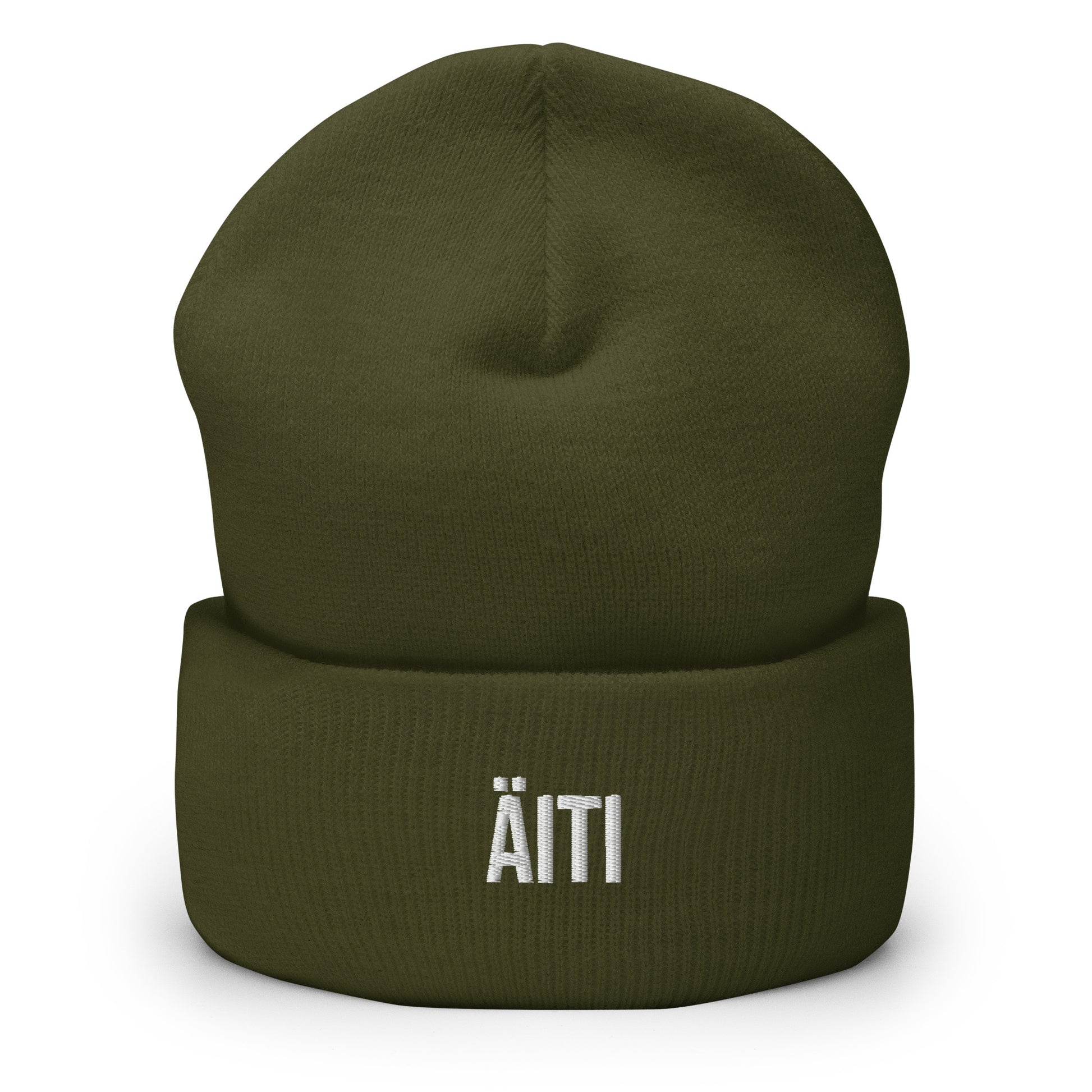 Meemirotta ÄITI-teksti vihreä pipo lahjaksi äideille talviseen säähän
