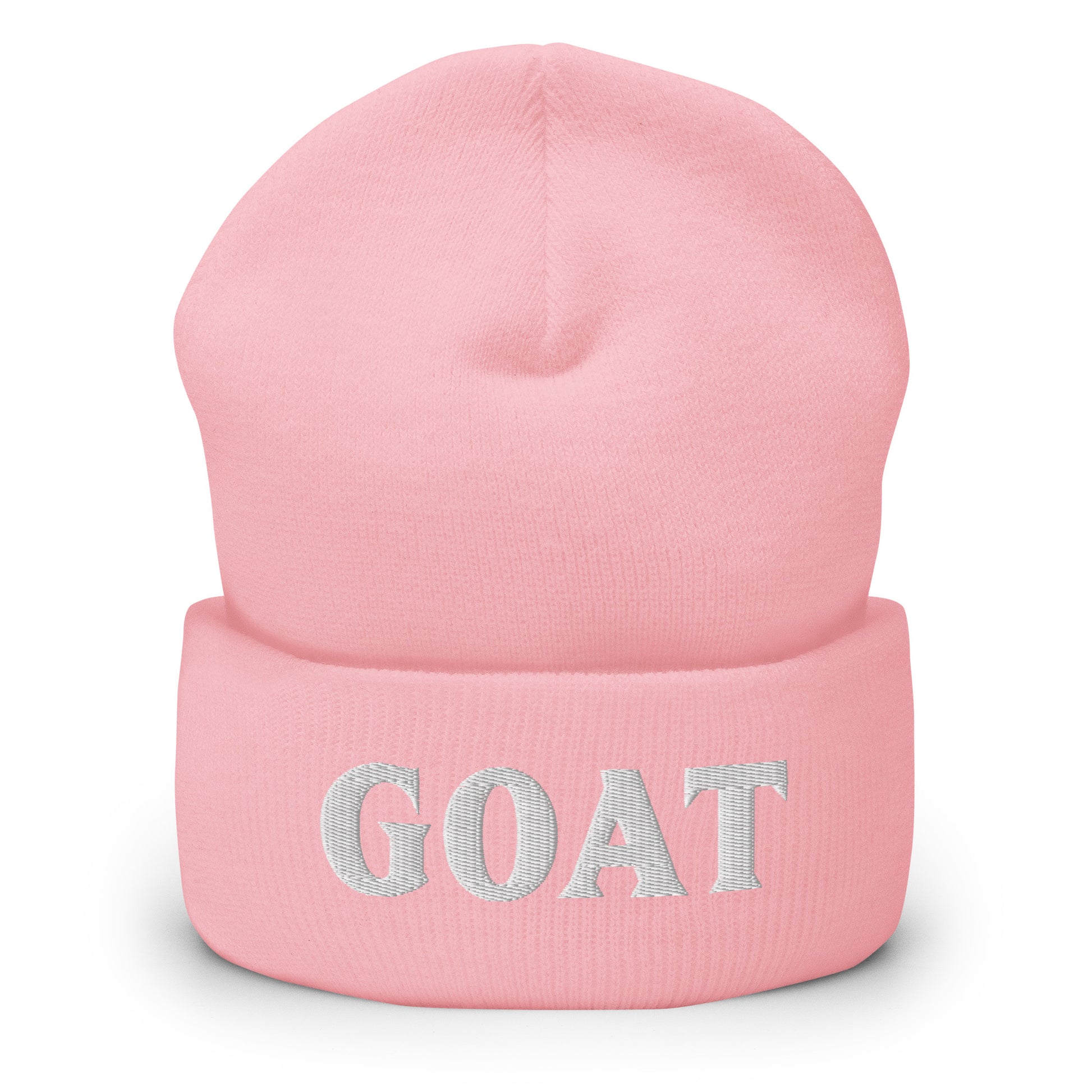 Vaaleanpunainen pipo lahjaksi GOAT-tekstillä, mukava ja tyylikäs lisävaate.