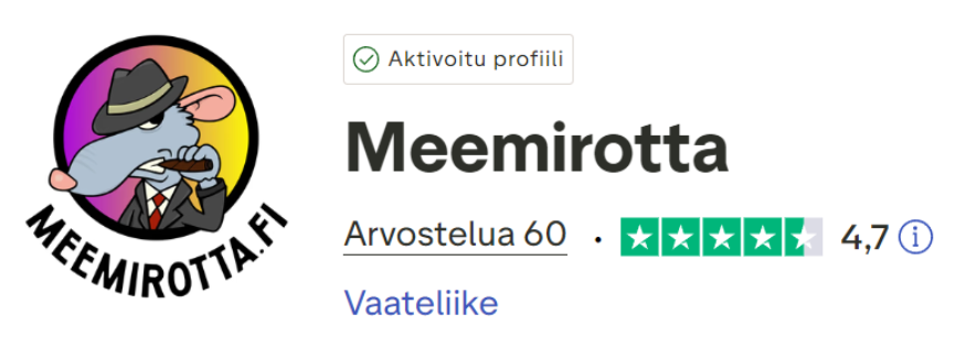 meemirotta arvostelut erinomainen