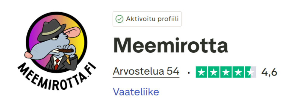 meemirotta on luotettava ja hyvä kauppa