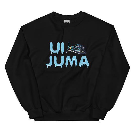 Meemirotta ui juma collegepaita mustana jäädyttävällä painatuksella