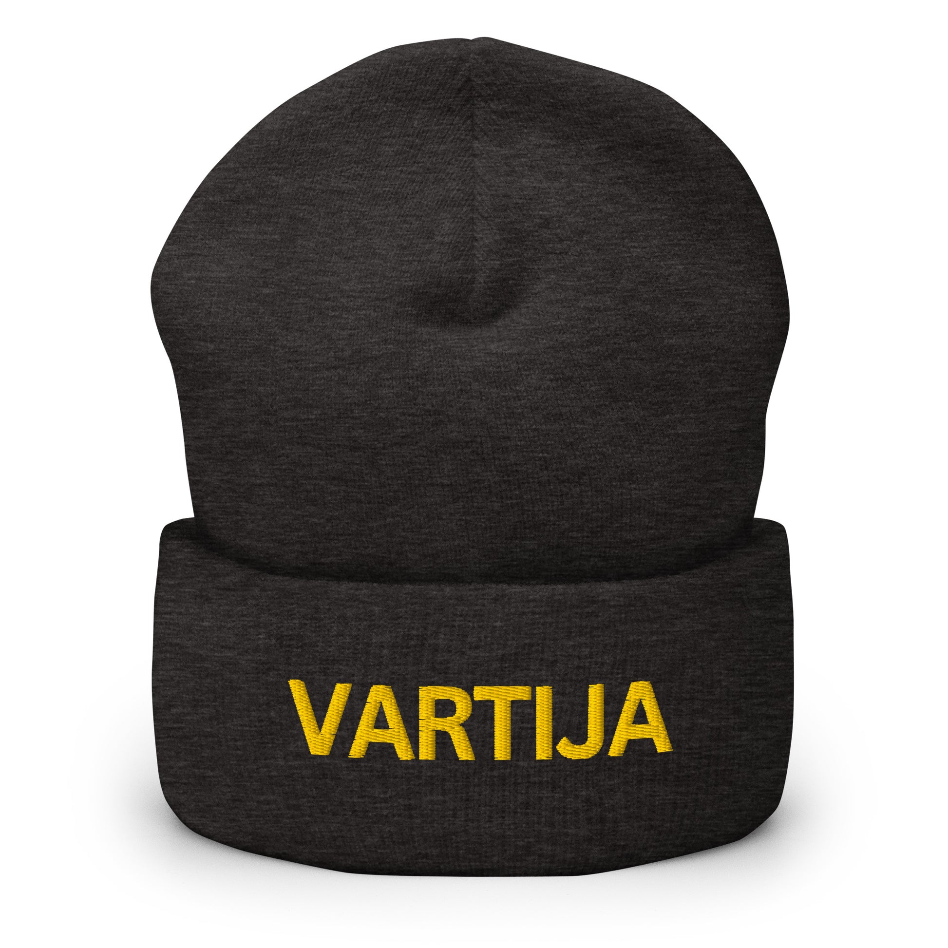 Meemirotta vartija pipo mustana käänteen kanssa, jossa kultaiset kirjainpainatukset