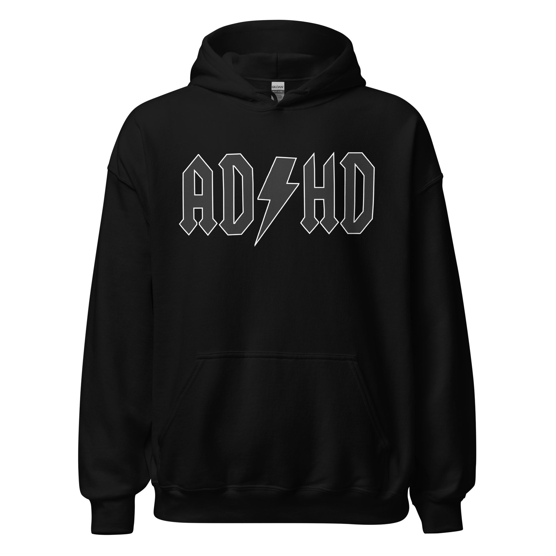 Meemirottan "ADHD Huppari" on tyylikäs harmaa huppari, jossa on lihavoitu mustia kirjaimia, joissa on sana "ADHD", jossa salaman symboli korvaa taitavasti S-kirjaimen. Hauskat payat -design muistuttaa klassista rock-bändilogoa, ja siinä on etutasku ja kiristysnyörillä oleva huppu, jotka lisäävät tyyliä ja mukavuutta.