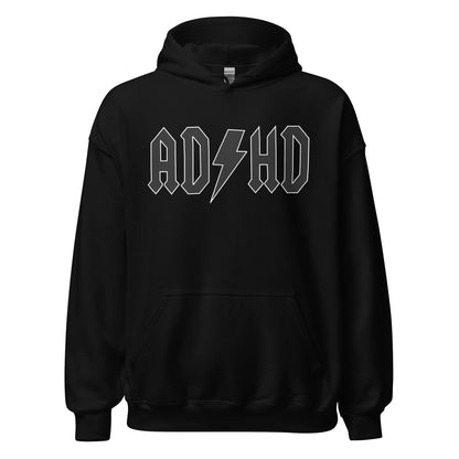 Meemirottan "ADHD Huppari" on tyylikäs harmaa huppari, jossa on lihavoitu mustia kirjaimia, joissa on sana "ADHD", jossa salaman symboli korvaa taitavasti S-kirjaimen. Hauskat payat -design muistuttaa klassista rock-bändilogoa, ja siinä on etutasku ja kiristysnyörillä oleva huppu, jotka lisäävät tyyliä ja mukavuutta.