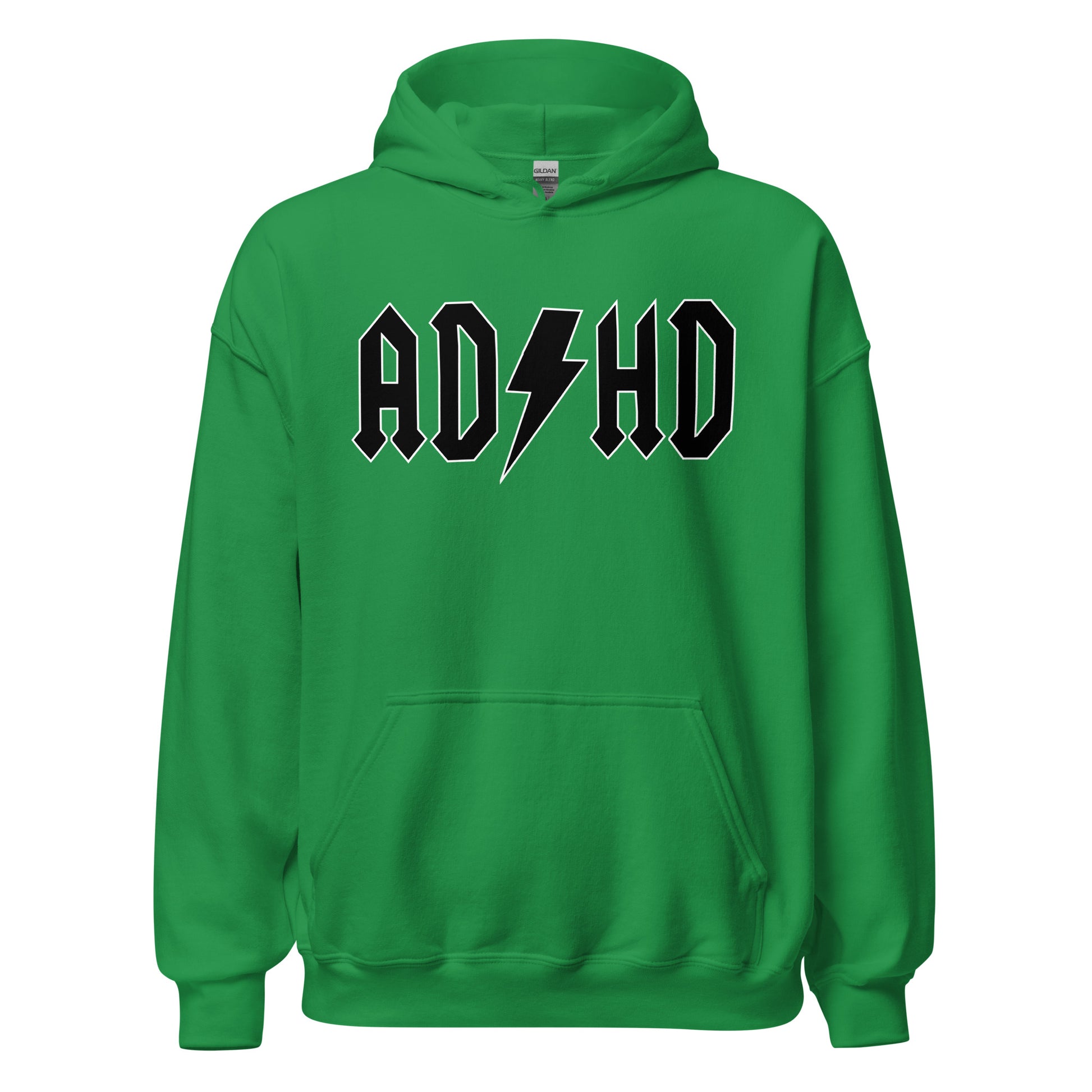 Meemirottan "ADHD Huppari" on tyylikäs harmaa huppari, jossa on lihavoitu mustia kirjaimia, joissa on sana "ADHD", jossa salaman symboli korvaa taitavasti S-kirjaimen. Hauskat payat -design muistuttaa klassista rock-bändilogoa, ja siinä on etutasku ja kiristysnyörillä oleva huppu, jotka lisäävät tyyliä ja mukavuutta.