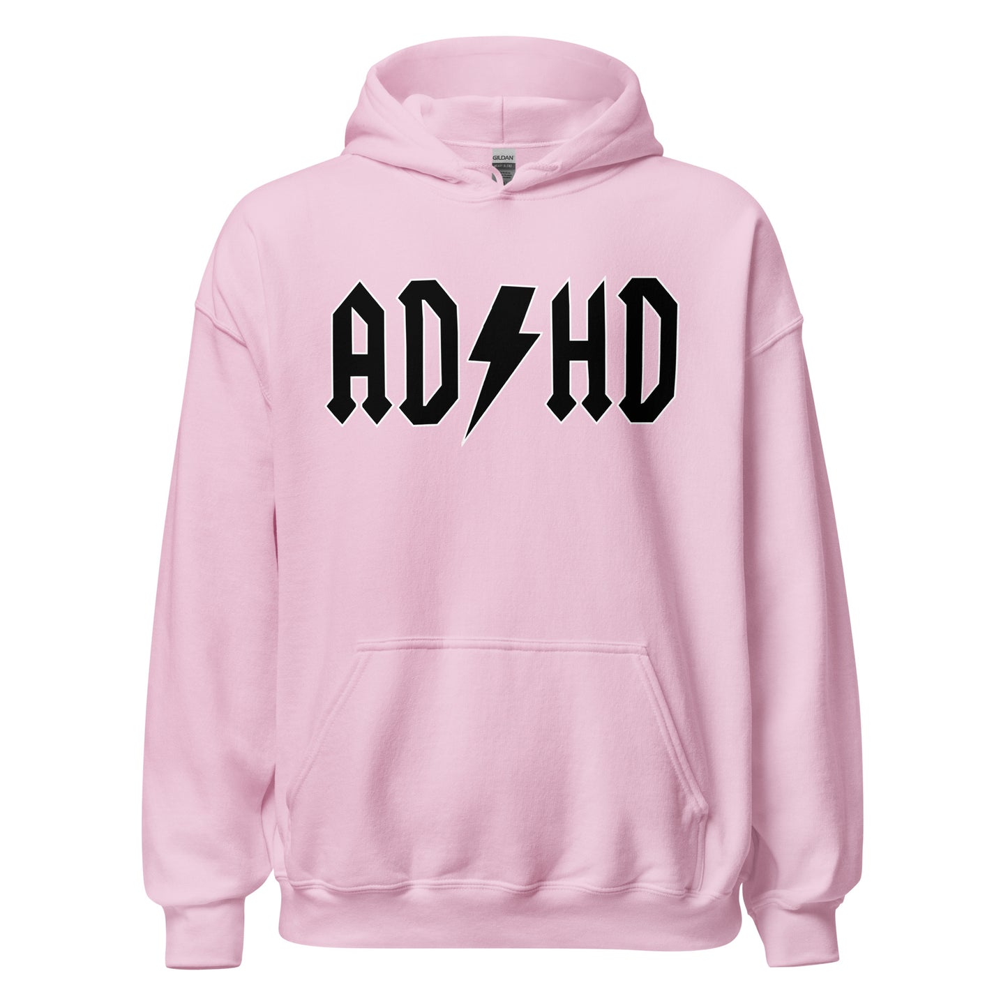 Meemirottan "ADHD Huppari" on tyylikäs harmaa huppari, jossa on lihavoitu mustia kirjaimia, joissa on sana "ADHD", jossa salaman symboli korvaa taitavasti S-kirjaimen. Hauskat payat -design muistuttaa klassista rock-bändilogoa, ja siinä on etutasku ja kiristysnyörillä oleva huppu, jotka lisäävät tyyliä ja mukavuutta.